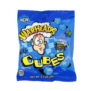Warheads Blue Raspberry Cubes
