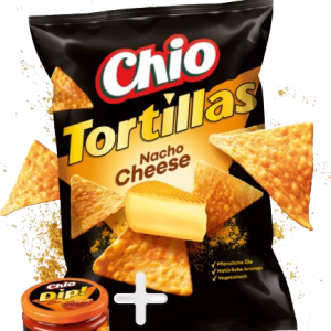 Chio Tortillas Nacho Cheese mit Dip